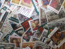 HENRY'S STAMPS - 50 U.S. CHRISTMAS BULK MIX - LARGE- USED  OFF PAPER -FREE SHIP picture