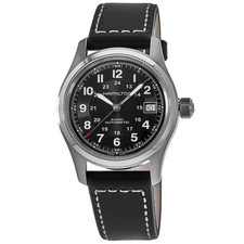 New Hamilton Khaki Field Auto 38MM Black Dial Leather Men's Watch H70455733 picture