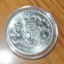 2021 Queen Elizabeth 2 Pounds Coat Of Arms Fine Silver .999 1 Oz Silver picture