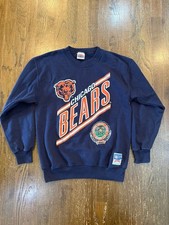 Nutmeg Mills Chicago Bears Sweatshirt Size M Vintage 90s Navy Crewneck picture