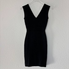 BCBG Max Azria Loribel Dress XS Body Con Emo Goth Steampunk Club Compression picture