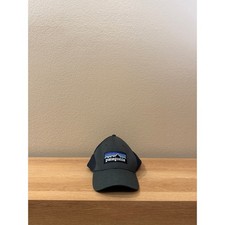 Patagonia P-6 Logo LoPro Trucker Hat Black Snapback Mesh Cap picture