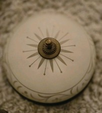 Vintage ST LOUIS CATHEDRAL MCM Glass Starburst Flush Mount Ceiling Lights 2 picture