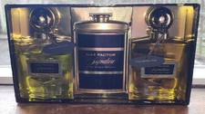 Max Factor Signature 3 Piece Vintage Cologne Talc & Aftershave Large Bottles picture