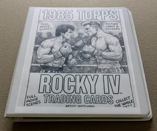 1985 Topps Rocky IV Complete Set 66/66 & 11/11 Stickers In Sleeves + Binder picture