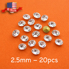 20 pcs 2.5mm 8SS Round Foil Back Crystal Rhinestone Jewelry Repair Artwork Craft picture