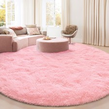 KIXINWA Large Round Area Rug for Living Room, 7x7 Fluffy Soft Circle Rugs for picture