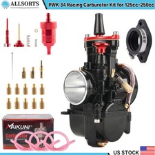 34mm PWK34 Carburetor Kit Fit 125cc-250cc 2T 4T Engine Racing Scooter Dirt Bike picture