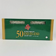 Christmas Holiday Time 50 Super Bright End-To-End Light Set Clear 24 Ft picture