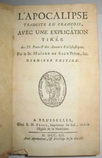 1703 RARE_CHRISTIAN BIBLE APOCALYPSE_JERUSALEM_TEMPLE_de Sacy_ONLY COPY IN WORLD picture