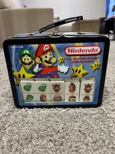 Vintage Nintendo Super Mario 28 Super-Sized Dominoes Tin Case Mario Luigi Yoshi picture