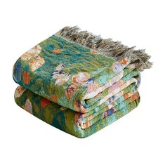 MSGKV Boho Cotton Floral Twin Blanket 60