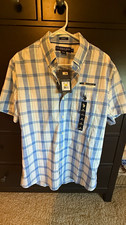 U.S. Polo Assn. Men's Plaid Stretch Polo Shirt, Short Sleeve, Size M picture