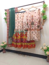 Handmade Pure Heavy Gharara 3 piece stylish beautiful most trending bridal,weddi picture
