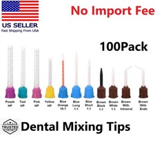 Dental Mixing Tips for Impression Material, C&B, Cements 100/Pack USA picture