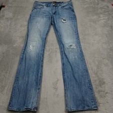 BKE Jeans Mens 30x34 Blue Denim Mechanic Distressed Workwear Light Wash picture