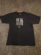 Quiksilver Men’s Black Cotton Knit Crew Neck Short Sleeve T-Shirt Maui picture