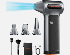 WOLFBOX MF200 Compressed Air Duster w/Removable Battery & 4 Nozzles, Mini Blower picture
