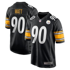 Men's #90 T.J. Watt Black/White  Player SportShirt Adult - All Stitched picture