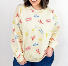 Sunday Edition Women's Lobster Under the Sea Print Sweatshirt Medium picture