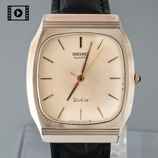 Seiko Dolce 7731-5091 Vintage 1985 [US Stock] Gold Quartz Men's Watch JAPAN picture