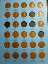 1909-1940 Lincoln Cents 25 Coins Page 2 Whitman No 1 (With Vintage FOLDER )#F07 picture
