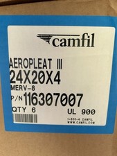 Camfil AEROPLEAT III-24X20X4, P/N: 116307007-Qty 0f 6, Merv 8 Pleated Air Filter picture