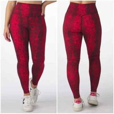 GLYDER Women's Size XS Cherry Snake Print Sultry High-Waisted Leggings picture