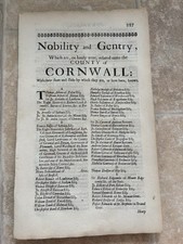 Rare Antique 1673 Book Pages Nobility Gentry Richard Blome Britannia Counties UK picture