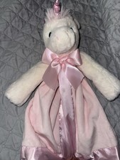 Bearington Baby Collection Dreamer Snuggler  Unicorn Plush With Pink Ribbon picture
