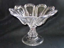 Antique Sandwich Flint Glass Compote Bowl 1860s LOOP picture