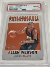 2000-01 Topps Heritage Allen Iverson Retrofractor /272 PSA 10 Pop 4 picture