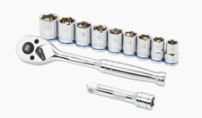 ***NEW***Kobalt 11-Piece Metric Polished Chrome Mechanic's Tool Set w/ Hard case picture