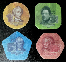 Transnistria 2014 Polymer Coins Set 1 3 5 10 Rubles Color Shaped UNC Bank Issue picture