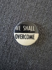 Vintage 1960s Civil Rights Pinback Button United We Shall Overcome Original  picture