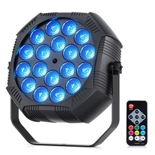 10PC Rechargeable Par Lights 90W RGB Battery Wireless 18LED DJ Uplights w/Remote picture