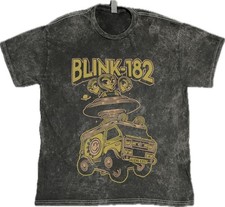 Blink 182 Aliens Exist T-Shirt Punk Rock Music on MineralWash Vintage Washed Tee picture