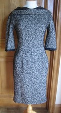 BRIONI Soft Wool Tweed Fitted Dress 1960s Mad Men Style Italian Dolce Vita UK 12 picture