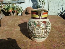 ANTIQUE 19THc. HISTORICAL STAFFORDSHIRE PEARLWARE JUG  