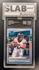 [] TAG Gem Mint 10 RC JALEN HURTS 2020 Donruss Optic #164 Holo Highest Overall picture