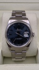 Rolex Datejust 16200 Blue Dial Steel Bracelet Automatic Smooth Bezel Box Papers picture