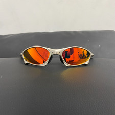 Oakley Penny  X-Mental Polarized Sunglasses Ruby Lens Silver Frame Vintage picture