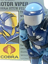 VINTAGE GI JOE ARAH COBRA MOTOR VIPER 1986 COMPLETE WITH CARD HASBRO picture
