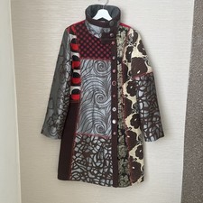 Vintage Y2K Desigual Patchwork Jacket Coat Size EU 42 UK 14 Wool Blend Unique picture