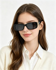 Balenciaga BB0096S BB Logo Square UV Sunglasses 51-18-130 picture