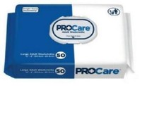 PROCARE ADULT DISPOSABLE BATH WASHCLOTHS WIPES 12 PK/50 600/CASE picture