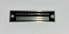 2 fasteners incl. Personalized restoration NUMBER PLATE DATA TAG Heavy Duty USA  picture