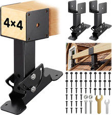 4X4 Pergola Roof Riser Brackets Kit 3 Pcs, Adjustable 0°-180° Brackets picture