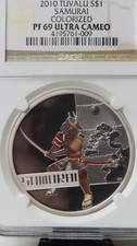 2010 TUVALU SAMURAI SILVER PROOF NGC PF69 picture