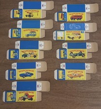 Vintage Matchbox Lesney Folded EMPTY Boxes 1960s Box Numbers 11 To 14 + 16 To 20 picture